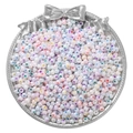 Mezcla de cuentas de vidrio perlado de 4mm lavanda y rosa para bisutería DIY - 4mm / Paquete de 10g (Aprox. 160 Pcs) / Color macarrón