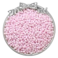 Cuentas de vidrio rosa suave iridiscentes para joyería DIY en bandeja plateada - 4mm / Paquete de 10g (Aprox. 160 Pcs) / Rosa