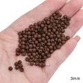 3mm matte brown ceramic olive beads for DIY jewelry making and handmade crafts - Round Bead / 3mm (5 Pieces/Pack) / Dark Coffee