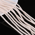 4mm ronde crèmewitte glazen kralen imitatie jade voor DIY kettingen en armbanden maken - 4mm (1mm Gat, Ongeveer 95 Stuks/Snoer) / Licht Porseleinroze