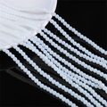 4mm witte doorschijnende opaliet ronde kralen met blauwe glans voor DIY sieraden - 4mm (1mm Gat, Ongeveer 95 Stuks/Snoer) / Helder Wit