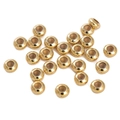 14k gold-filled flat round slider beads with silicone inserts for DIY jewelry making - 6mm / 2 Pieces/Pack / 14K Gold