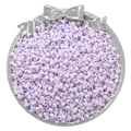 Cuentas de vidrio lavanda perlado de 4mm para bisutería DIY en una bandeja plateada - 4mm / Paquete de 10g (Aprox. 160 Pcs) / Púrpura