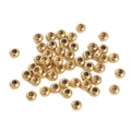 Polished 14k gold-filled silicone slide beads for DIY bracelet and necklace jewelry making - 4mm / 2 Pieces/Pack / 14K Gold