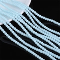 Snoeren van 4mm lichtblauwe ronde glazen kralen voor DIY-sieraden maken - 4mm (1mm Gat, Ongeveer 95 Stuks/Snoer) / Lichtblauw