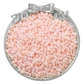 Cuentas de vidrio rosa melocotón irisado para joyería DIY en una bandeja decorativa - 4mm / Paquete de 10g (Aprox. 160 Pcs) / Naranja