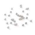 Silberne facettierte Zwischenperlen mit Diamantschliff für DIY-Schmuckarmbänder - 10 Stück pro Packung / 1.8mm / 3mm / Dick Versilbert