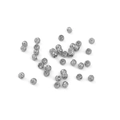 Diamantgeschliffene silberne strukturierte Rundperlen für DIY-Schmuck und Armbänder - 10 Stück pro Packung / 1.8mm / 3mm / Platin