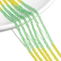 Polished faceted yellow and green crystal glass beads for DIY jewelry and necklaces - 2mm (Approx. 190 Pcs/Pack) / Yellow-Green