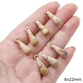 Waterdruppel acryl hangers met marmerpatroon 8x22mm voor DIY sieraden maken - 8x22mm (10 stuks/verpakking)