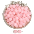 Pink acrylic beads with pearl finish and marble texture for DIY jewelry making - Pink / 8mm (50pcs/Pack)