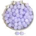 Pearlescent lavender acrylic beads with holographic glitter finish for DIY jewelry - Purple / 8mm (50pcs/Pack)
