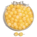 Vibrant yellow acrylic round beads with nebula patterns for DIY jewelry craft making - Orange Yellow / 8mm (50pcs/Pack)