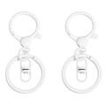 Set de fermoir mousqueton en trois pièces avec finition laquée blanche pour bijoux - Blanc