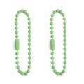 Light green metal bead chain 12cm accessory for DIY keychains and jewelry tags - 10 Pieces/Pack (2.4mm x 12cm) / Light Green