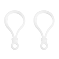 Pair of white acrylic light bulb shaped hooks for DIY keychains and bag accessories - 10 Pieces/Pack / White