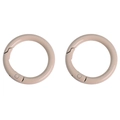 Beige 30mm color-painted metal spring O-rings for DIY keychains and bags - 30mm / Khaki