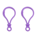 Zwei lila Acryl-Karabinerverschlüsse in Tropfenform für DIY-Schmuck und Schlüsselanhänger - Lila
