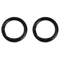30mm glossy black metal spring O-rings for DIY keychains and bags, two-piece set - 30mm / Black