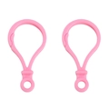 Pink acrylic bulb-shaped key hooks for DIY crafts and keychain jewelry accessories - 10 Pieces/Pack / Pink