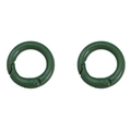 Dark green alloy spring O-ring carabiner for DIY keychains and bags accessories - 20mm (2 Pieces/Pack) / Dark Green