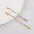 Extensor de cadena para collar chapado en oro de 18K con colgante de corazón y cierre - Estilo Corazón Liso / 1 Pieza/Paquete / Chapado en Oro de 14K