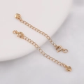 Cadena extensora bañada en oro de 18K con colgante de corazón y cierre de resorte - Estilo Corazón Liso / 1 Pieza/Paquete / Chapado en Oro 18K