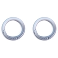 Matte grey and purple gradient round spring snap hooks for DIY bag accessories - Approximately 25mm In Diameter / Gray