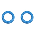 Pair of vibrant bright blue round alloy spring rings for DIY keychain and bag accessories - 20mm (2 Pieces/Pack) / Sky Blue