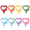 Cierres de mosquetón de corazón en aleación para joyería DIY en ocho colores lacados - Colores Mezclados al Azar