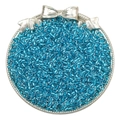 2-4 mm hellblaue Glasperlen für DIY-Schmuck auf einer silbernen dekorativen Basis - 4mm / 10g/Packung / Silberaqua-Blau