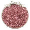 Dunkelrosa 2-4mm Glasperlen für DIY-Schmuck in einer dekorativen silbernen Schale - 4mm / 10g/Packung / Silber Rosa