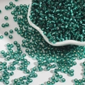 Deep peacock green silver-lined glass seed beads for DIY jewelry and embroidery - Peacock Green