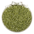 Moss green 2-4mm premium glass seed beads for DIY jewelry making in a decorative tray - 2mm / 10g/Pack / Silver Grass Green
