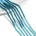Faceted gradient cyan crystal glass beads for DIY jewelry and beaded bracelet crafting - Peacock Blue