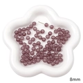Lilac purple 8mm faux jade glass round beads with mottled texture for DIY jewelry making - 8mm (20 Pieces/Pack) / Purple Jelly Round