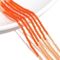 Faceted 2-3mm orange gradient crystal beads for DIY jewelry and bracelet making - Orange Red