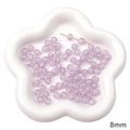 8mm light purple cracked glass beads for DIY jewelry making with round icy texture - Light Purple Crackle Bead