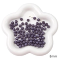 Deep purple 8mm round faux jade beads for DIY bracelet and necklace jewelry making - Purple Solid Round
