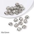 Cuentas espaciadoras de CCB plata irregulares 10x12mm para bisutería hecha a mano - Estilo de Cuenta Irregular