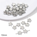Cuentas espaciadoras CCB de estrella plateada de 10mm para hacer joyas DIY - Estilo Estrella