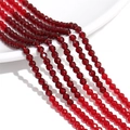 Stränge mit tiefroten facettierten Glasperlen für DIY-Schmuck und Armbänder - Rot (Groß)