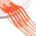 Facettierte Kristallperlen mit Farbverlauf in Orange und Bernstein für DIY-Schmuck - Mandarine (Groß)