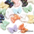 Bunte 28x22mm irisierende Schleifenperlen aus Acryl für DIY-Schmuck und Handyketten Basteln - Schmetterlingsperle (28x22mm) / 5 Stück