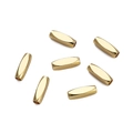 Set of 7 faceted 14K gold filled long oval spacer beads for DIY jewelry making - Rice Bead Spacer / 3x10mm (10 Pieces/Pack) / Gold