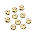 Irregular flat 14K gold-filled spacer beads for DIY jewelry making and bracelets - 10 Pieces/Pack (7x7mm) / Gold