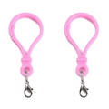 Crochet ampoule rose en acrylique avec mousqueton argenté pour accessoires de sacs DIY - 24x47mm (10 Pièces/Paquet) / Rose