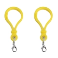 Paire de fermoirs mousquetons en acrylique jaune vif avec crochets pivotants pour sacs DIY - 24x47mm (10 Pièces/Paquet) / Jaune