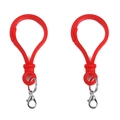 Porte-clés fermoir mousqueton en acrylique rouge pour sacs DIY et anneaux - 24x47mm (10 Pièces/Paquet) / Rouge