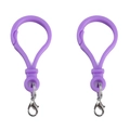 Paar paarse acryl sleutelhangers in de vorm van een lamp met karabijnsluiting voor DIY tassen - 24x47mm (10 Stuks/Verpakking) / Paars